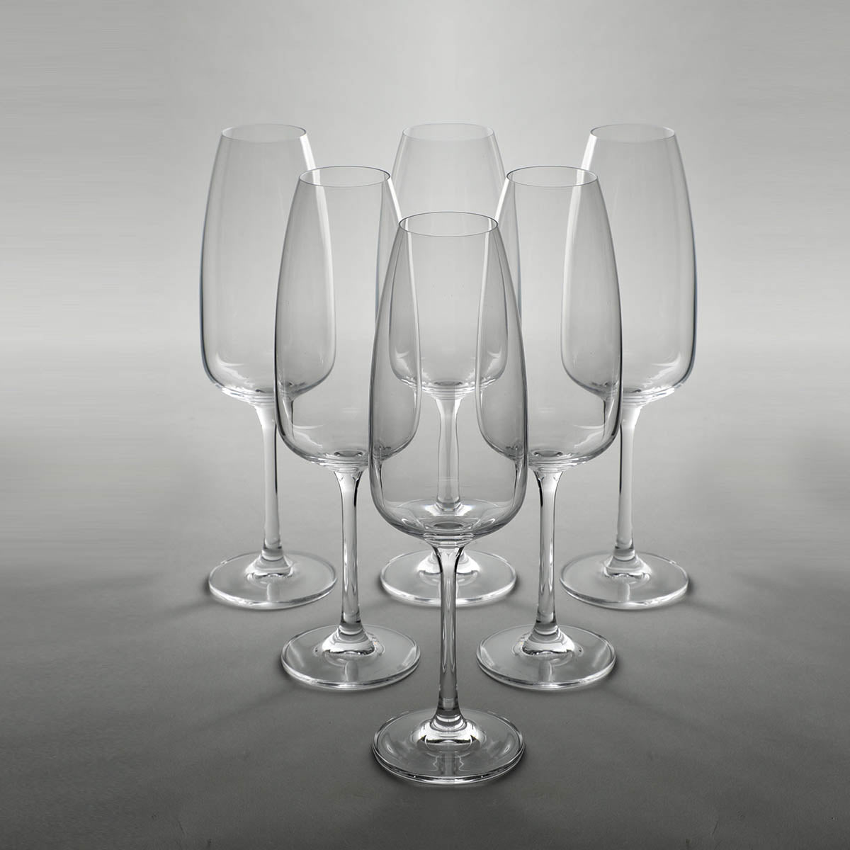 Bohemia Crystal Louvre Champagne Glass set of 6