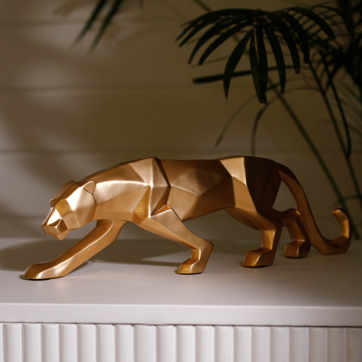 Leopard Sculpture - Gold