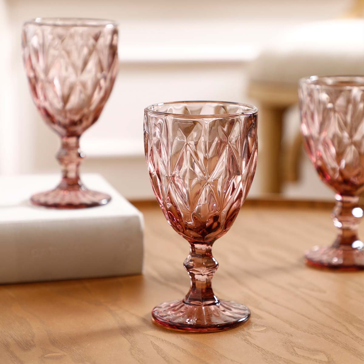 Jeniffer Purple Stem Glass Set Of 6