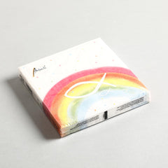 Napkin Rainbow white Set of 20