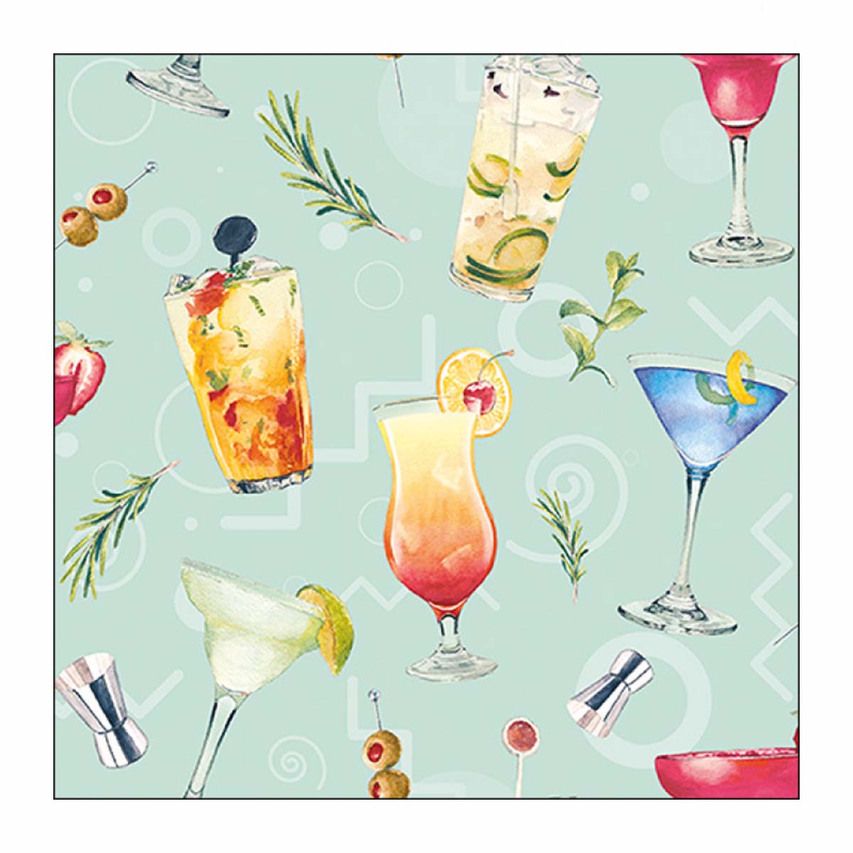 Cocktail Drinks Napkin Set of 20