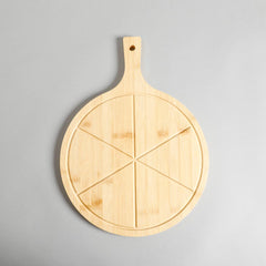 Zimri Bamboo Pizza Cutting Board With Knife