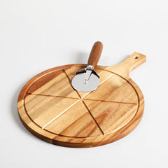 Crispin Wooden Pizza Board With Knife