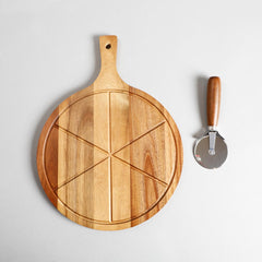 Crispin Wooden Pizza Board With Knife