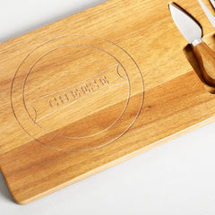 Fenna Wooden Cheese Board With Knife Set