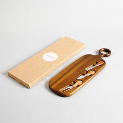 Ennis Wooden Cheese Board With Knife Set