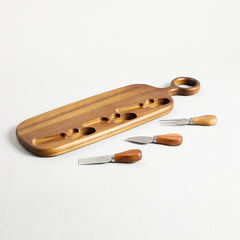 Ennis Wooden Cheese Board With Knife Set