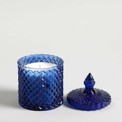 Alyona Blue Scented Candle Jar With Lid