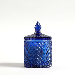 Alyona Blue Scented Candle Jar With Lid