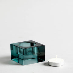 Cynthia Turquoise Crystal Candle Holder