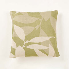 Canvas Printed Green Cushion Cover