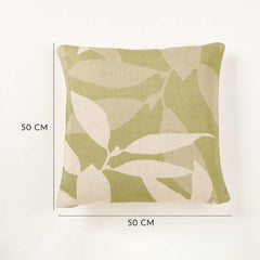 Canvas Printed Green Cushion Cover