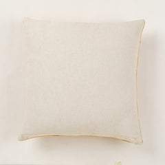 Shimmery Embroidered Yellow Cushion Cover