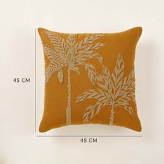 Sabira Embroidered Brown Cushion Cover