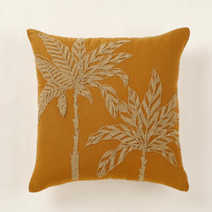 Sabira Embroidered Brown Cushion Cover