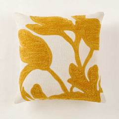 Ayleen Embroidered Yellow Cushion Cover