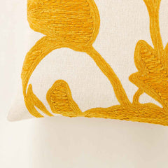 Ayleen Embroidered Yellow Cushion Cover