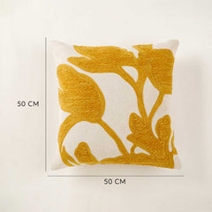 Ayleen Embroidered Yellow Cushion Cover