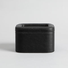 Amara Black 2 Slot Leather Watch Box