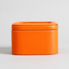 Amara Orange 2 Slot Leather Watch Box