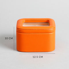 Amara Orange 2 Slot Leather Watch Box