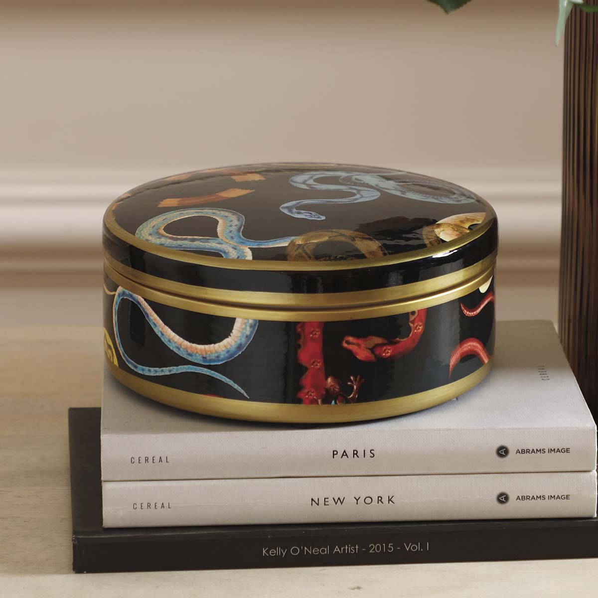 Retro Snakes Porcelain Storage Box