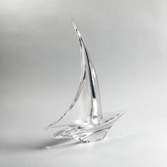 Sailing Boat Crystal Décor Object Clear