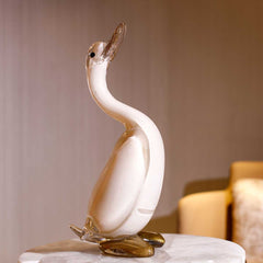 Crystal White Duck Décor Object