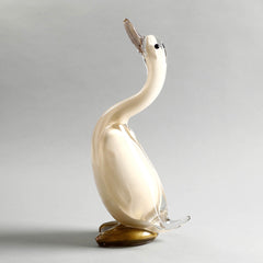 Crystal White Duck Décor Object