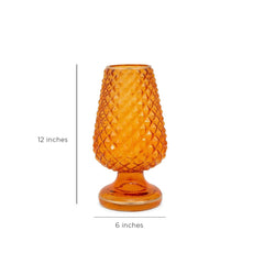 Kamil Tall Candle Holder Amber