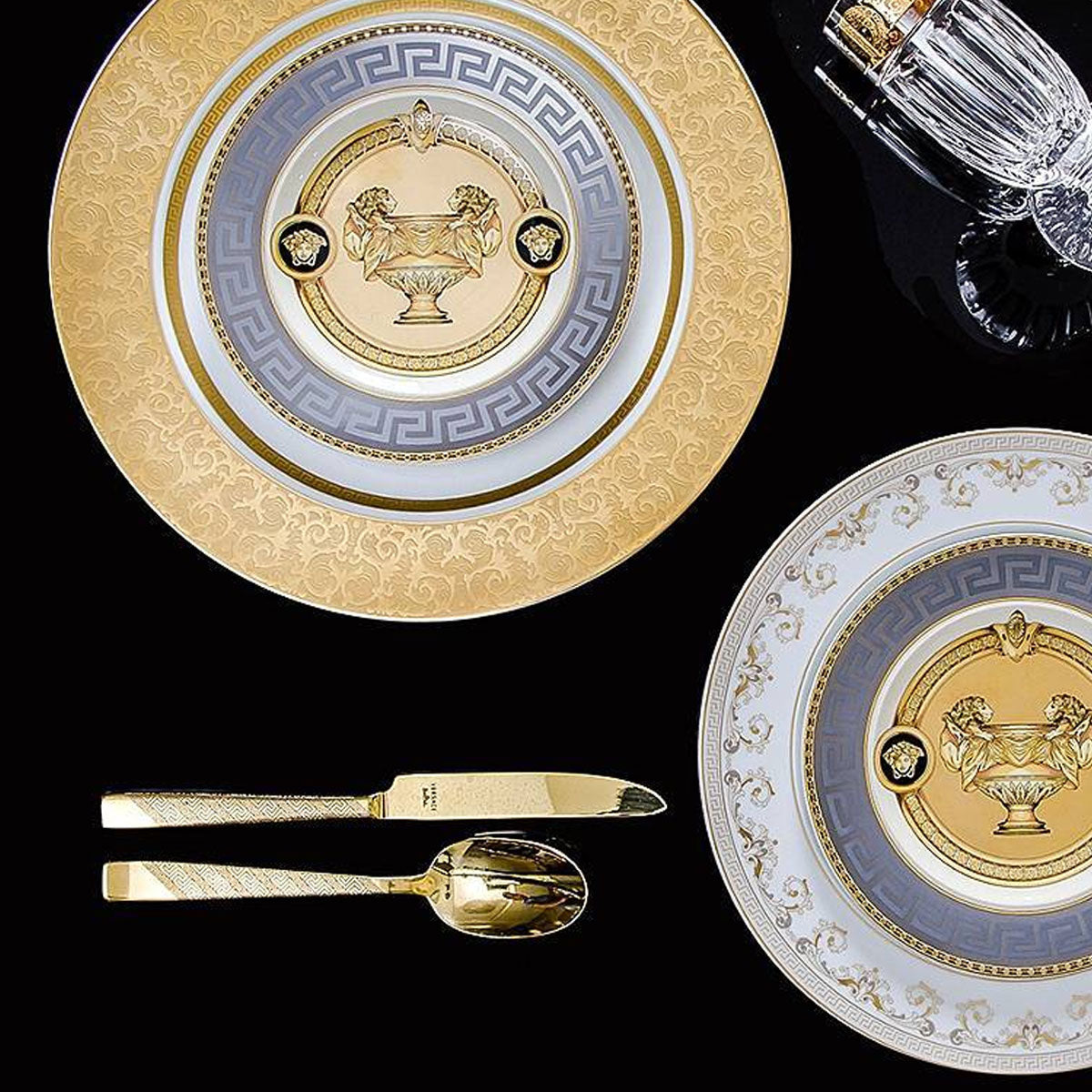 Versace Gold Table Knife Set of 6