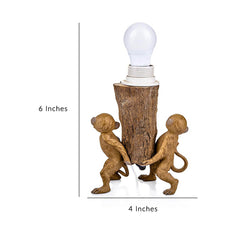 Stump Bonnet Monkeys Lamp