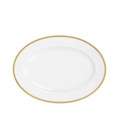 Versace White Medusa Meandre D'or Ceramic 13 Inch Rice Plate