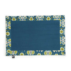 Blue Embossed Printed Placemat Set of 4