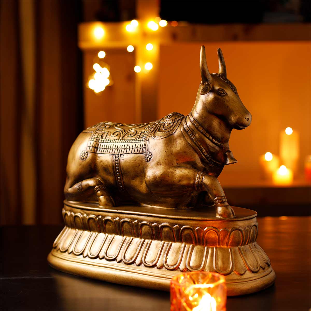 Nandi Antique  Gold Sculpture