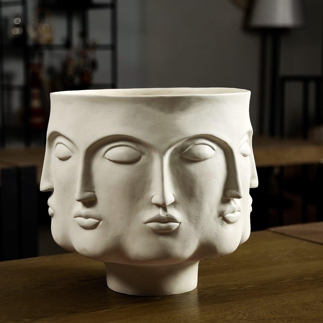 Edgar Multi faced Planter White