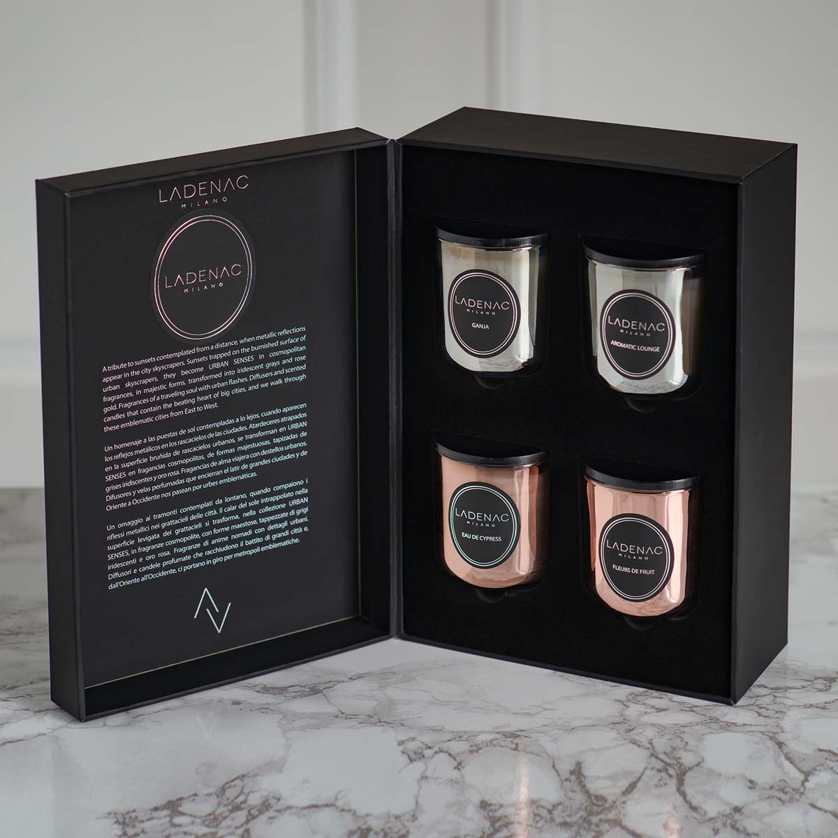 Ladenac Urban Senses Gift Box Set 4 Jar Candles