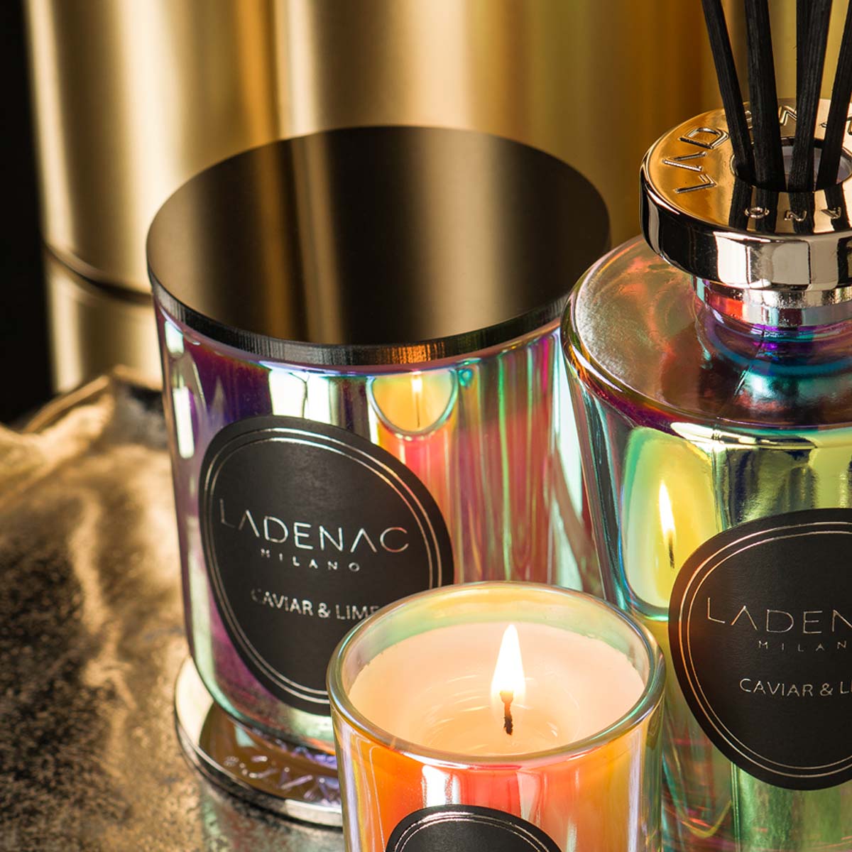 Ladenac Urban Senses Holographic Caviar Lime Jar Candle