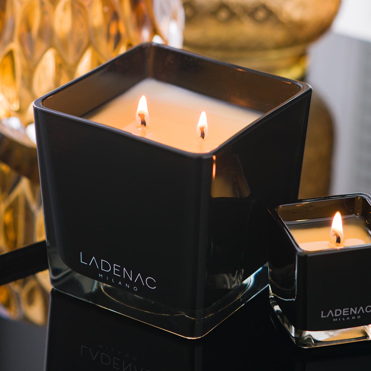 Ladenac Minimal Marin Frais Boisee Black Square Jar Candle Large