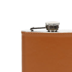 Hip Flask With Cornflake Leather Sheath