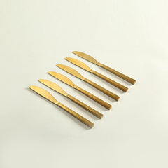 Amya Table Knife Set of 6 Gold