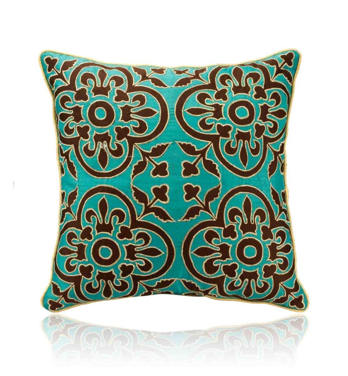 Estela 16 In X 16 In Green Cushion Cover - Home4u