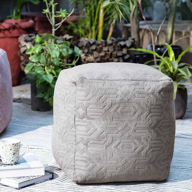 Gepragt Pouffe Grey Color - Home4u